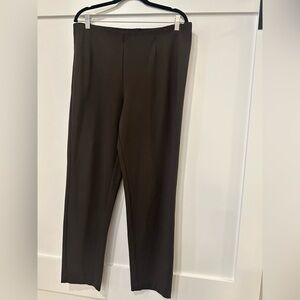 J Jill Chocolate Slim Leg Trousers